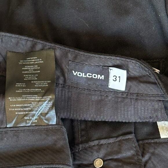 Mens Shorts Size 31 Volcom Black Chino Style - Picture 5 of 6